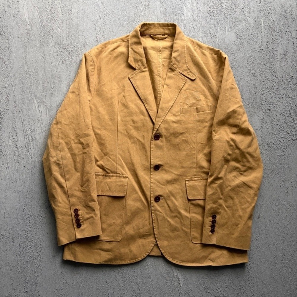 Filson Antique Tin Cloth Blazer XL Tan Canvas Field